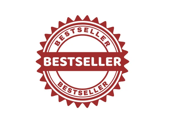 Red stamp bestseller vector — Stock Vector