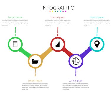 modern Infographics Daire Vektör