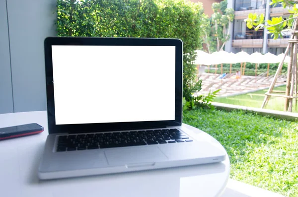 Laptop computer mock up — Stock Photo, Image