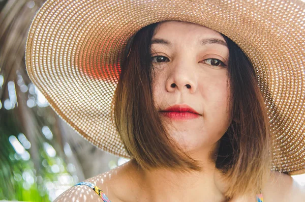 Портретна жінка азіатське обличчя — стокове фото
