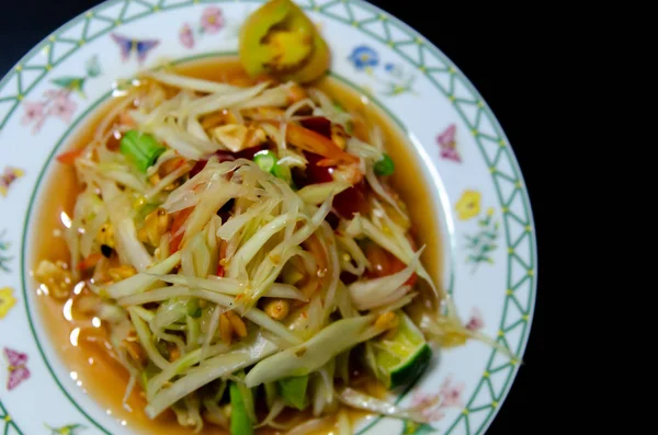 Somtum Thais eten — Stockfoto