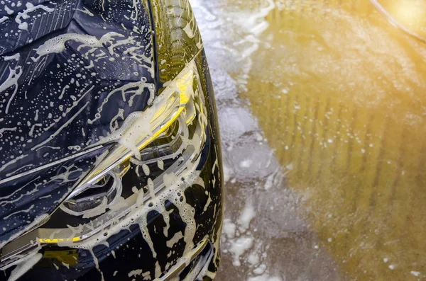 Burbujas de lavado de coche — Foto de Stock