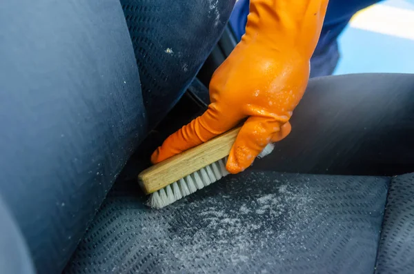 Carro escova de limpeza assento — Fotografia de Stock