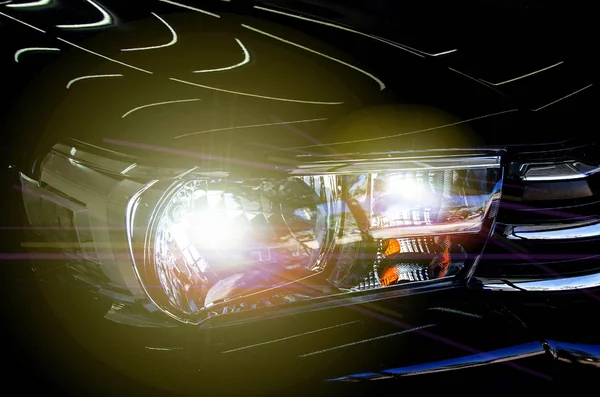 Modern car headlights — Stock Photo, Image