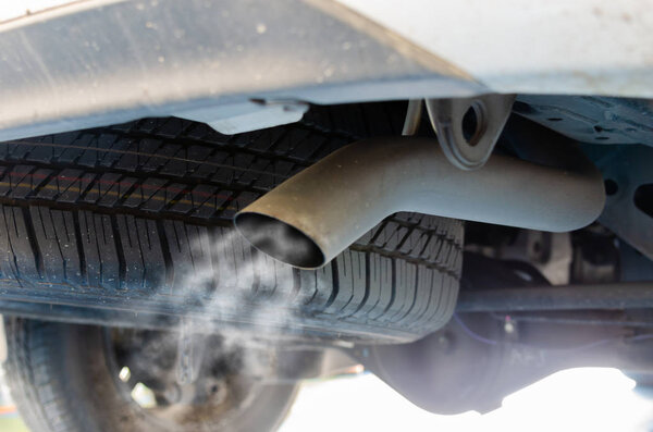 car exhaust smoke
