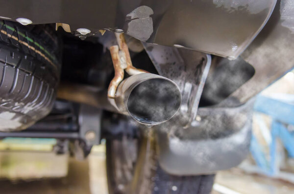 car exhaust smoke