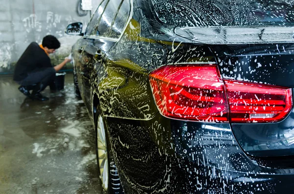 Bolhas de lavagem de carro — Fotografia de Stock