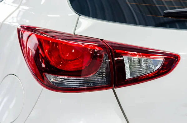 Car Details White Luxury Car Tail Lights Modern Led Light — 스톡 사진