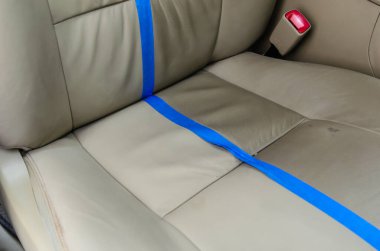 Deri koltuk temizleme servisinden önce ve sonra