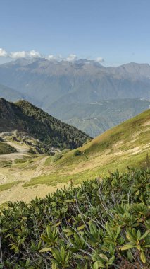 Dağ yeşili vadi. Dağ manzarası