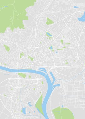 Bratislava renkli vektör harita