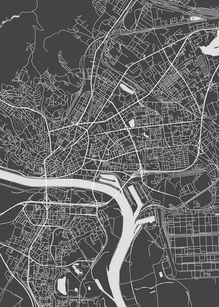 Plan Ville Bratislava Carte Vectorielle Détaillée — Image vectorielle