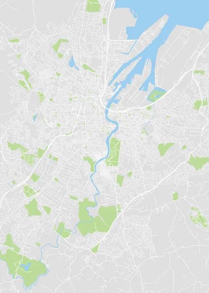 Detaylı vektör renkli harita Belfast