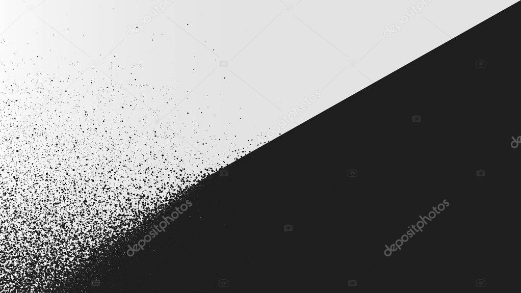 Black and White background dust explosion, spray effect vector illustration