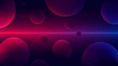Parlak neon ışın mavi ışık ile kırmızı parlayan s yansıyan