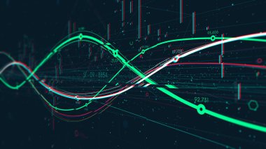 İstatistikler büyük veri analizi göstergeleri, ilerleme gösteren iş stratejisi dijital grafik, perspektif ekranı izle