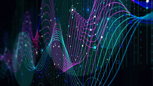 Analytisk Indikator Sci Bakgrund Schema Statistik Data Övervaka Skärmen Perspektiv — Stockfoto