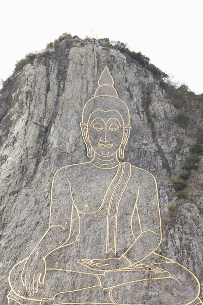 Szent Helyén Buddhisták Nagyon Gyönyörű Szokatlan — Stock Fotó