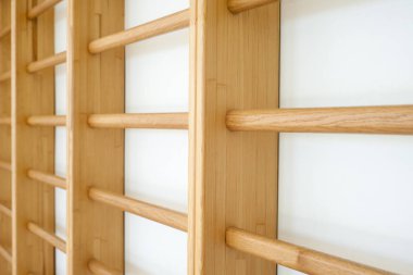 Okul jimnastik salonu barlarda duvar