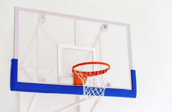 Basketbal Hoepel Kooi Geïsoleerde Grote Backboard Closeup Nieuwe Outdoor Court — Stockfoto