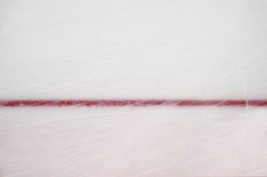 Buz hokeyi pateni pisti kırmızı işaretler closeup, kış spor arka plan