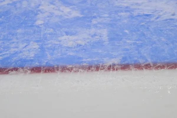 Red Goal Line Ice Hockey Rink Winter Sport — Stock Photo, Image