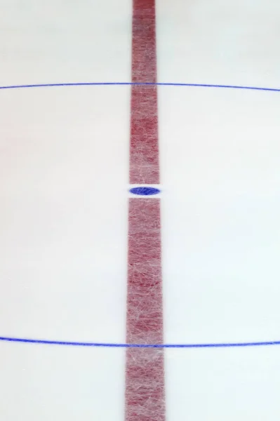 Фрагмент Хоккейного Катка Центральным Кругом Концепция Хоккей — стоковое фото