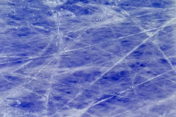 Ледяной Фон Отметками Катания Коньках Хоккее Синяя Текстура — стоковое фото