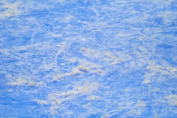 Ледяной Фон Отметками Катания Коньках Хоккее Синяя Текстура — стоковое фото