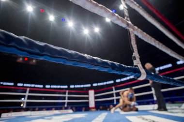 MMA mücadele bulanık. Bokeh ile soyut spor arka plan