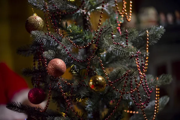 Decorazioni Albero Natale Dettagli — Foto Stock