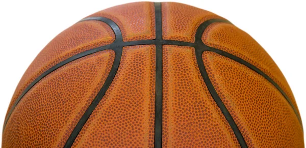 Turuncu Rengi Beyaz Zemin Üzerine Izole Basketbol Oyununda Topu — Stok fotoğraf