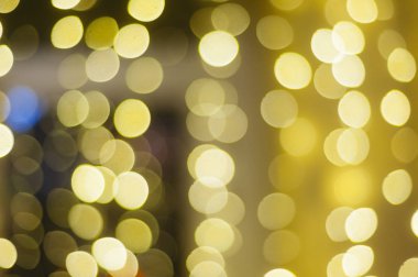 Güzel Noel altın bokeh arka plan boş kopya alanı ile