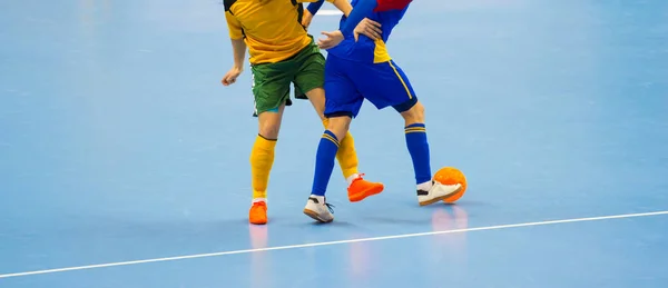 Futebol Futsal Ball Man Team Salão Esportes Futebol Interior — Fotografia de Stock