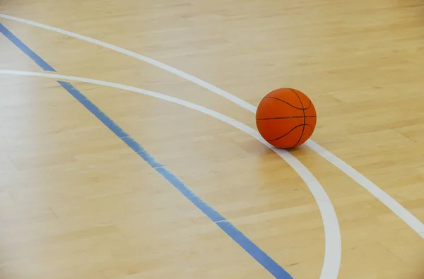 Basquete Chão Quadra Madeira Dura Como Símbolo Esportes Fitness Uma — Fotografia de Stock