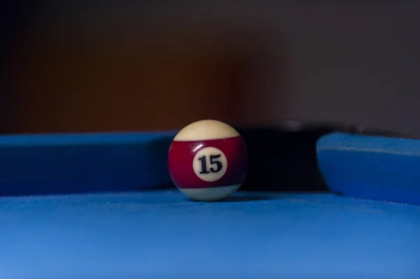 Dernière Balle Sur Table Billard — Photo