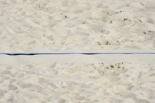 Esquina Línea Frontera Azul Voleibol Playa —  Fotos de Stock