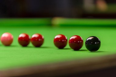 Snooker snooker kulübü masada topları