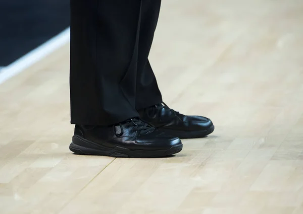 Basketball Referee Shoes Floor Gym — Stock Photo, Image