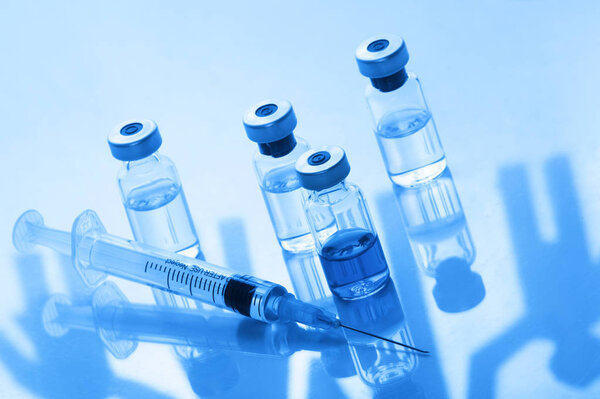 Family immunization concept. Flu vaccine for children