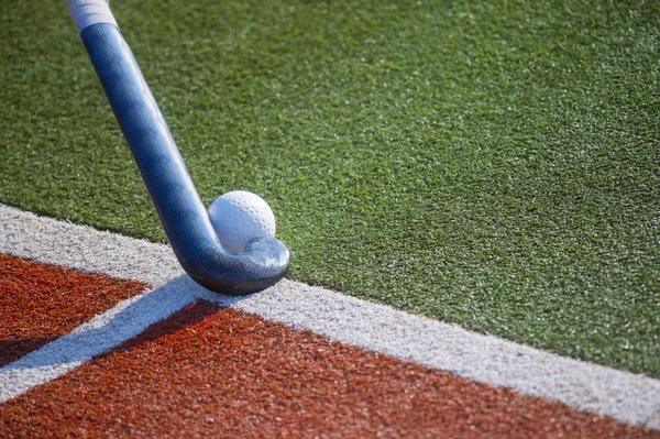 Alan Hockey Stick ve topu sahte çim kopya alanı Ile.