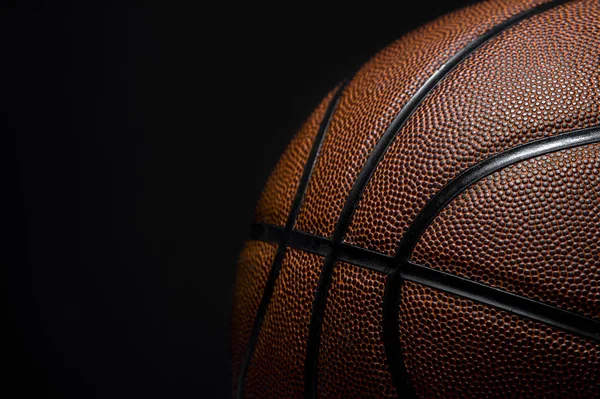Closeup Detail Basketbalový Míč Textury Pozadí — Stock fotografie