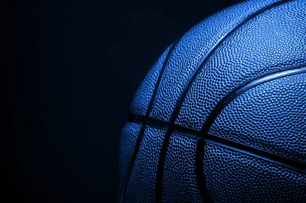 Nahaufnahme Detail Des Blauen Basketballtextur Hintergrund — Stockfoto