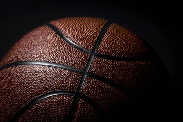 Closeup Detail Basketball Ball Texture Background — Stock Photo, Image
