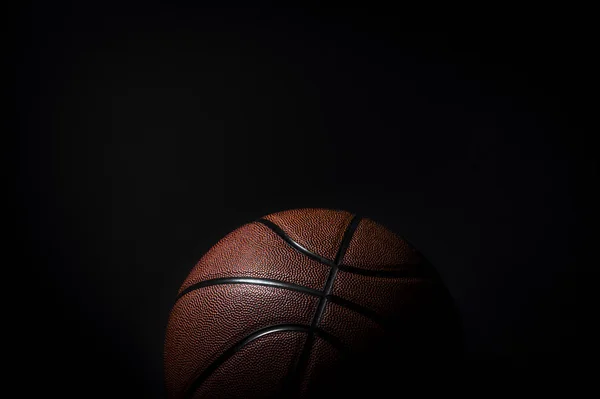 Closeup detail of basketball ball texture background