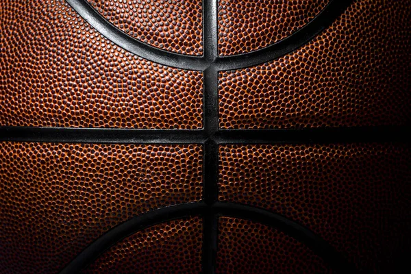 Nahaufnahme Detail Der Basketballtextur Hintergrund — Stockfoto
