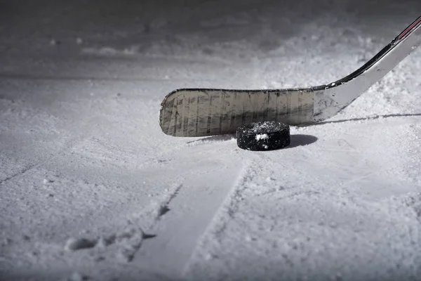 Хоккейная Палка Шайба Катке — стоковое фото