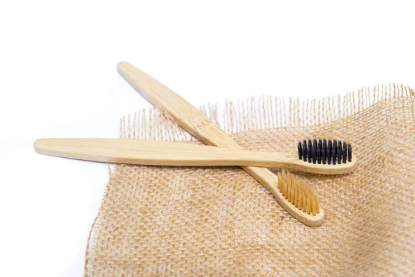 Bamboo Tooth Brush White Background — Stock Photo, Image