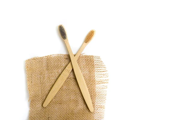 Bamboo Tooth Brush White Background — Stock Photo, Image