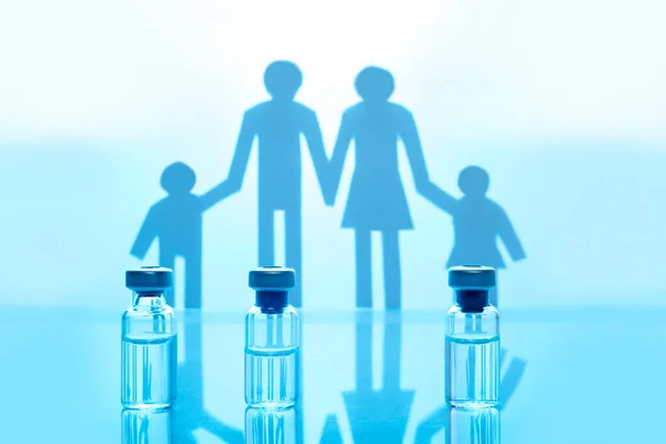 Vaccination Comme Moyen Sauver Une Famille Saine Concept Vaccination Soins — Photo